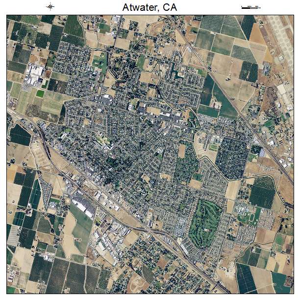 Atwater, CA air photo map
