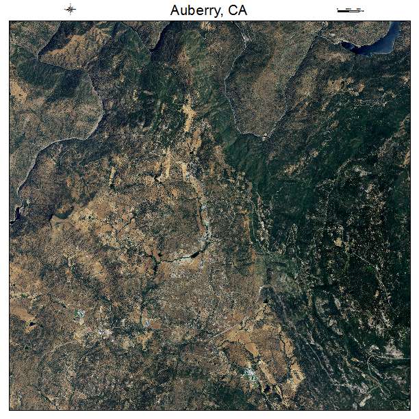 Auberry, CA air photo map
