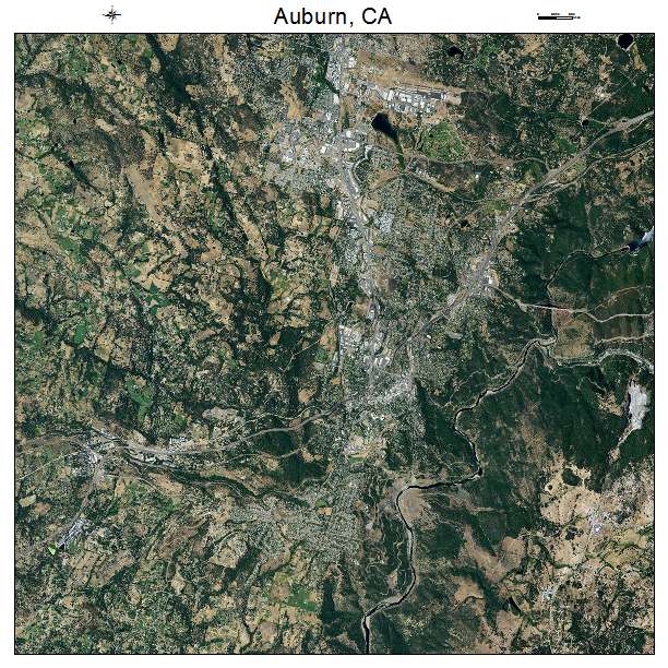 Auburn, CA air photo map