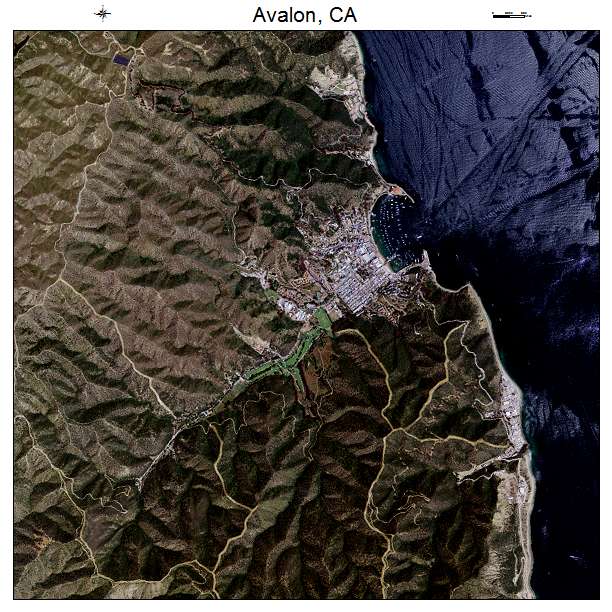 Avalon, CA air photo map