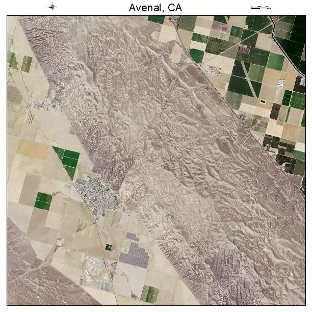 Avenal, CA air photo map