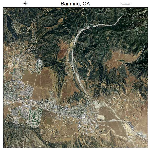 Banning, CA air photo map