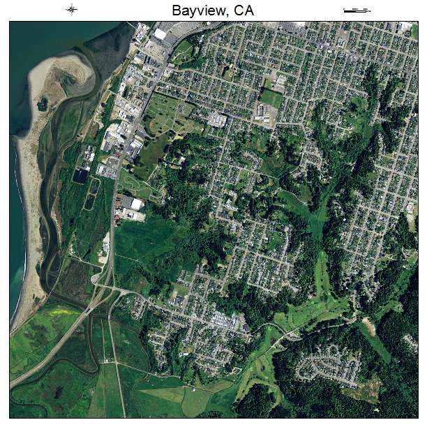 Bayview, CA air photo map