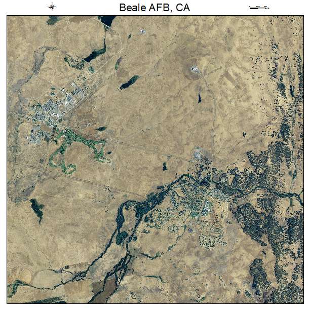 Beale AFB, CA air photo map