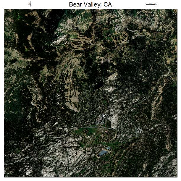 Bear Valley, CA air photo map