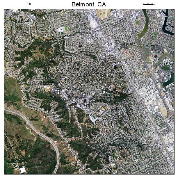 Belmont, CA air photo map