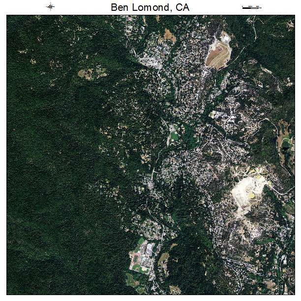 Ben Lomond, CA air photo map