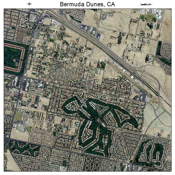 Bermuda Dunes, CA air photo map