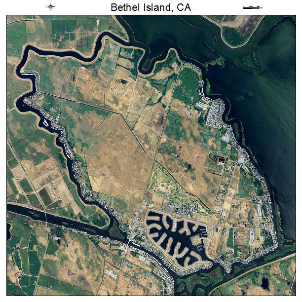 Bethel Island, CA air photo map