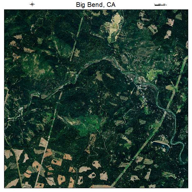 Big Bend, CA air photo map