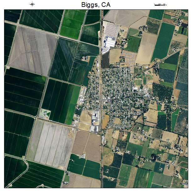 Biggs, CA air photo map