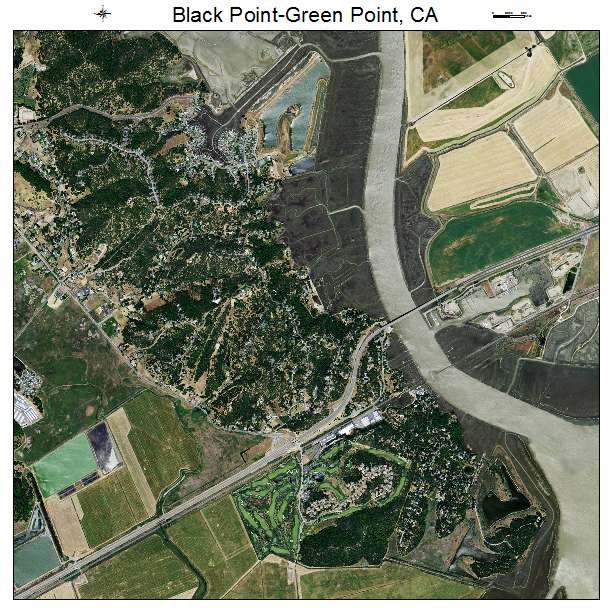 Black Point Green Point, CA air photo map