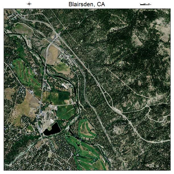 Blairsden, CA air photo map