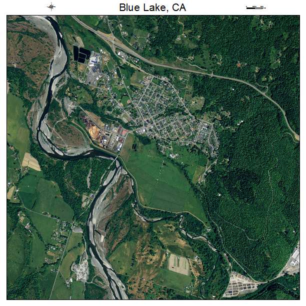 Blue Lake, CA air photo map