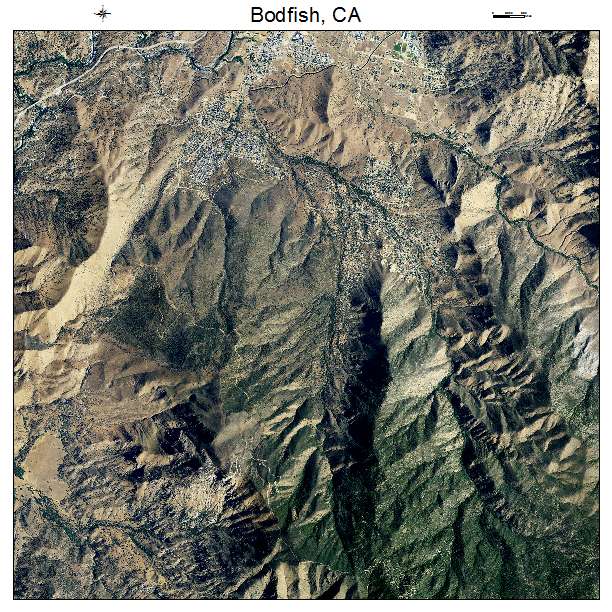 Bodfish, CA air photo map