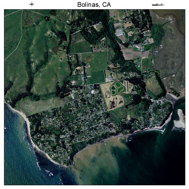 Bolinas, CA air photo map