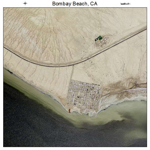 Bombay Beach, CA air photo map