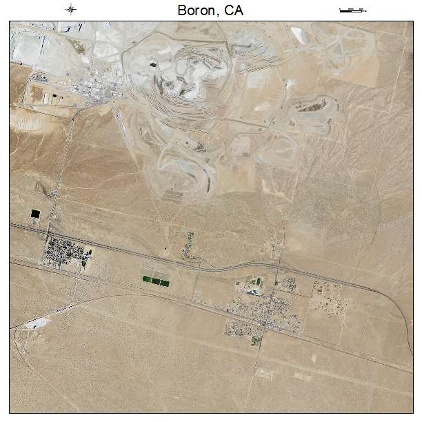 Boron, CA air photo map