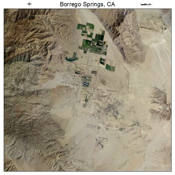 Borrego Springs, CA air photo map