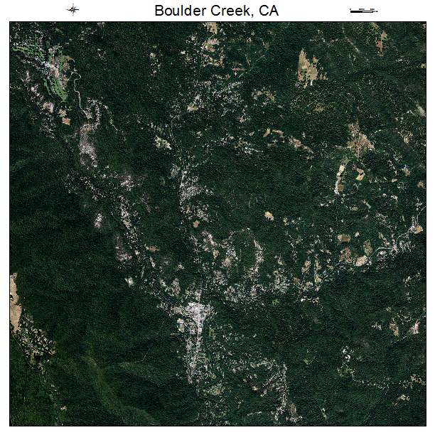 Boulder Creek, CA air photo map
