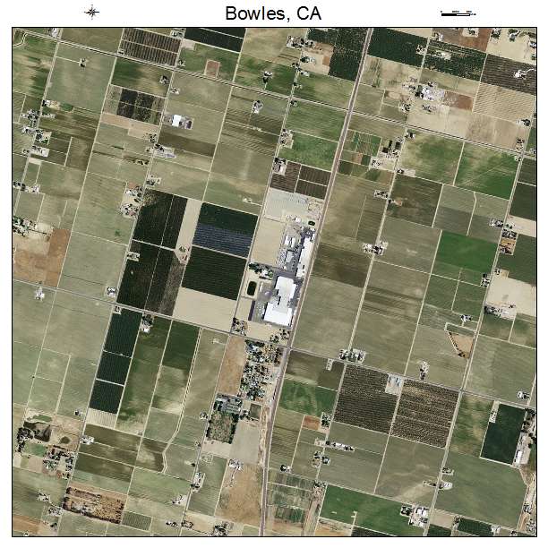 Bowles, CA air photo map