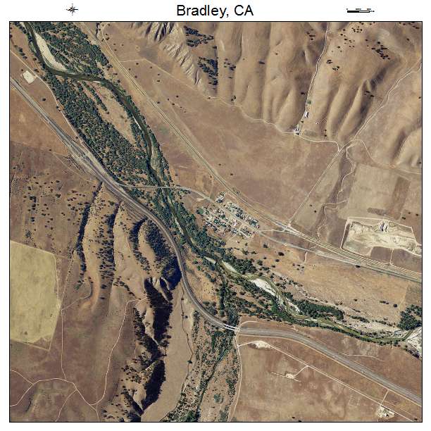 Bradley, CA air photo map