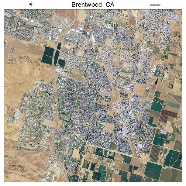 Brentwood, CA air photo map