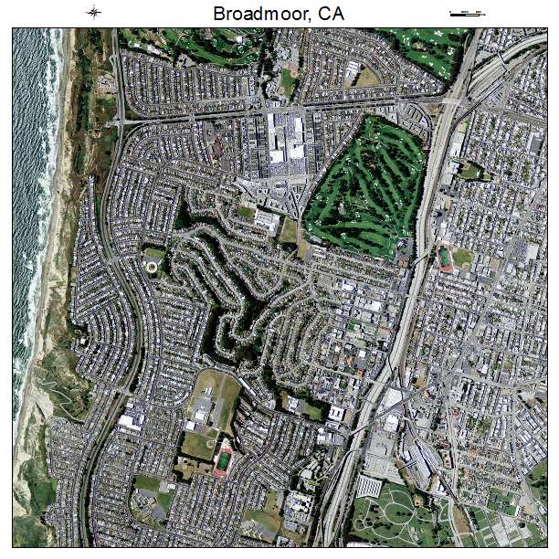 Broadmoor, CA air photo map