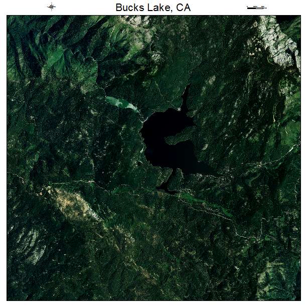 Bucks Lake, CA air photo map