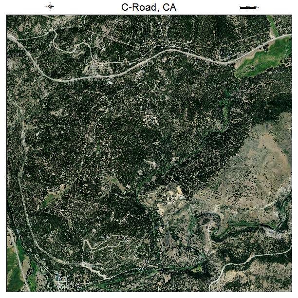 C Road, CA air photo map