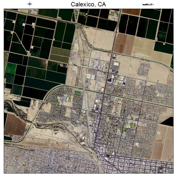 Calexico, CA air photo map