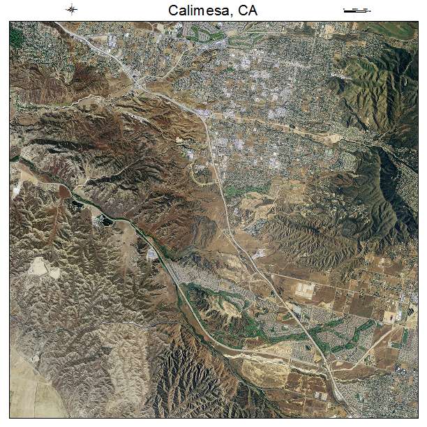Calimesa, CA air photo map