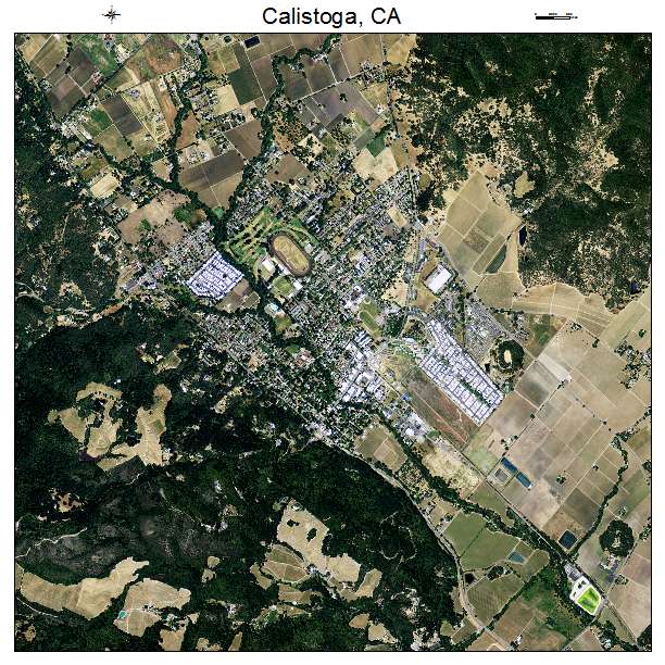 Calistoga, CA air photo map