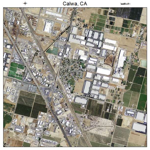 Calwa, CA air photo map