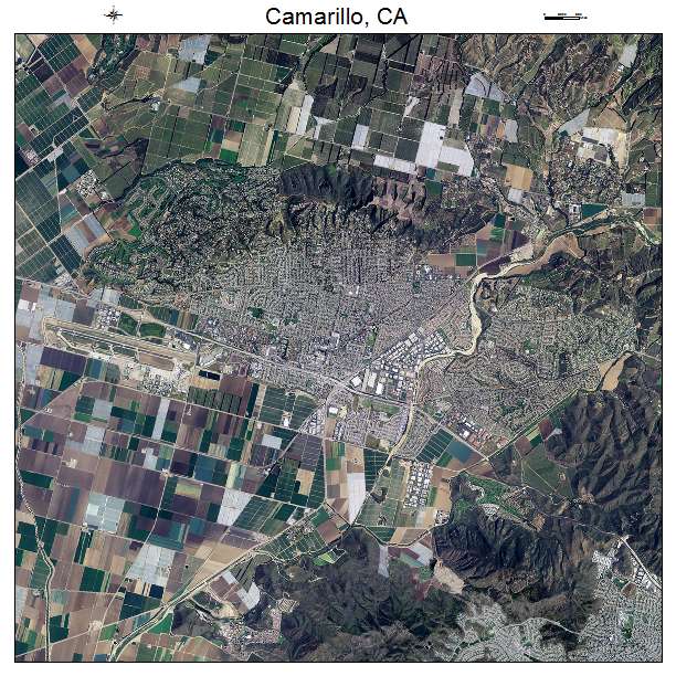 Camarillo, CA air photo map