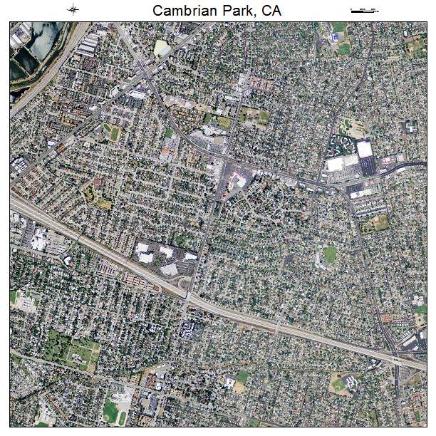 Cambrian Park, CA air photo map