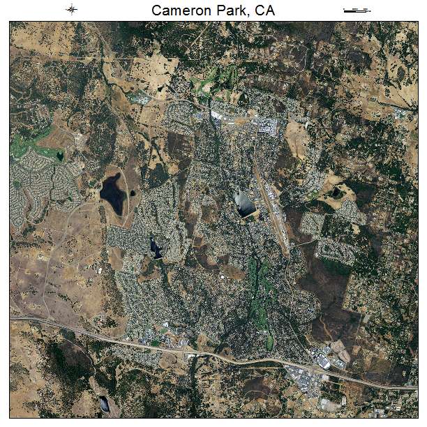 Cameron Park, CA air photo map
