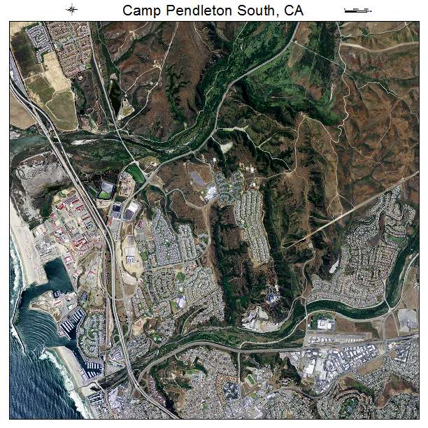 Camp Pendleton South, CA air photo map
