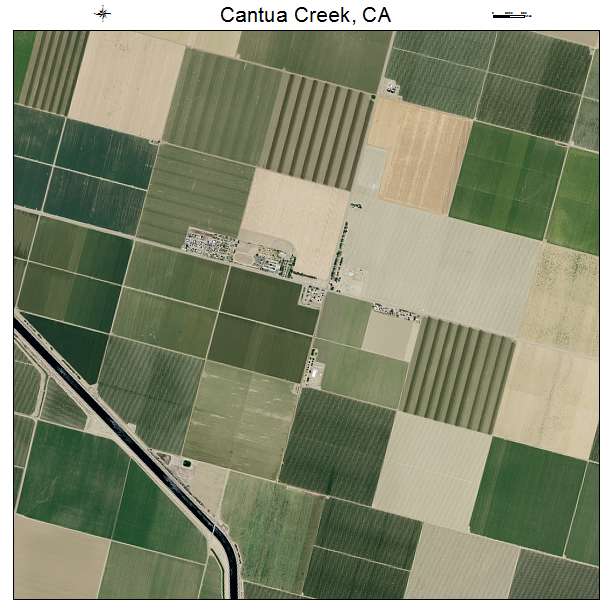 Cantua Creek, CA air photo map
