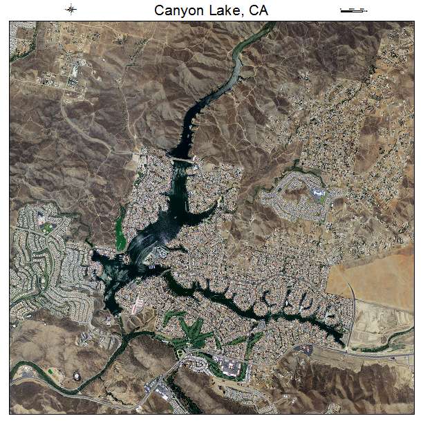 Canyon Lake, CA air photo map