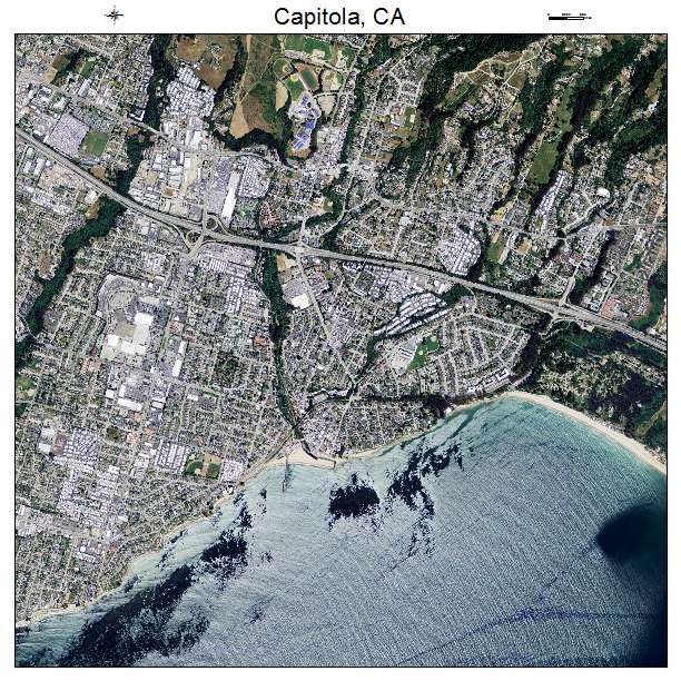 Capitola, CA air photo map