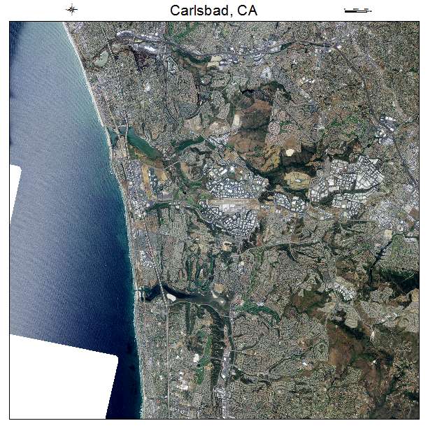 Carlsbad, CA air photo map