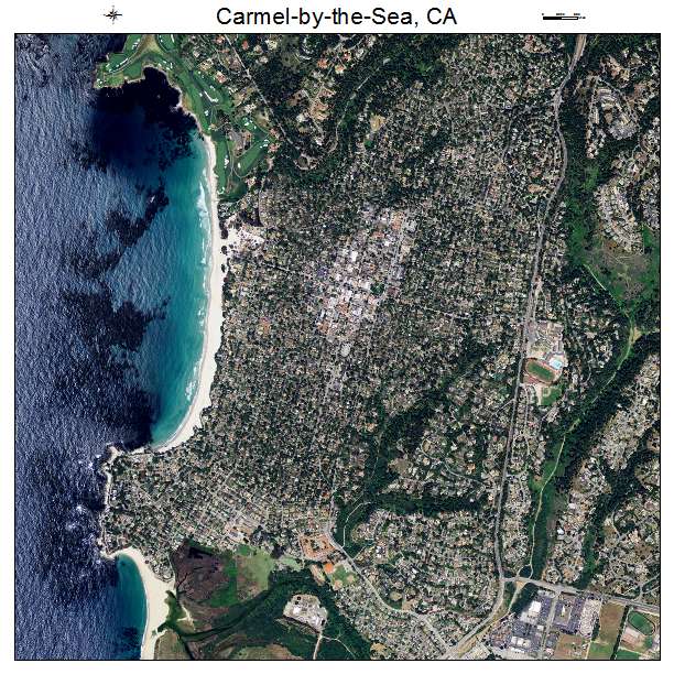 Carmel by the Sea, CA air photo map