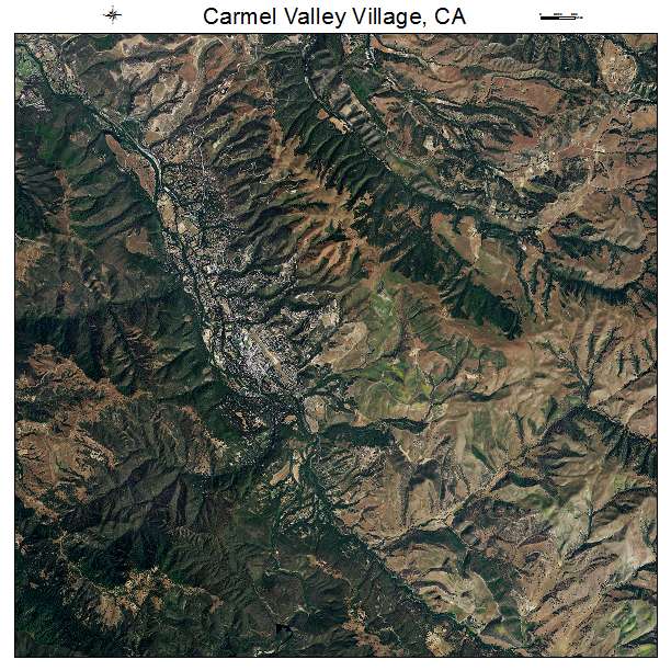 Carmel Valley Village, CA air photo map