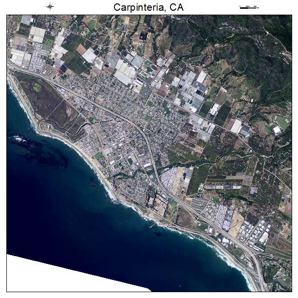 Carpinteria, CA air photo map