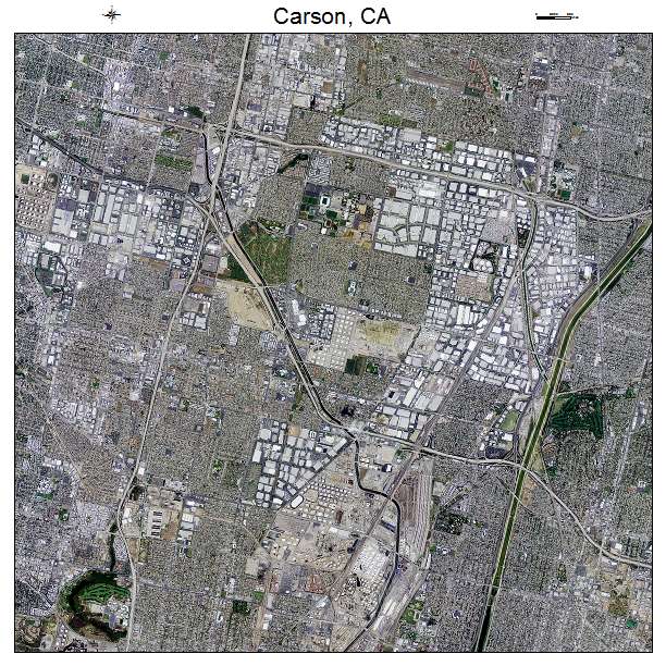 Carson, CA air photo map