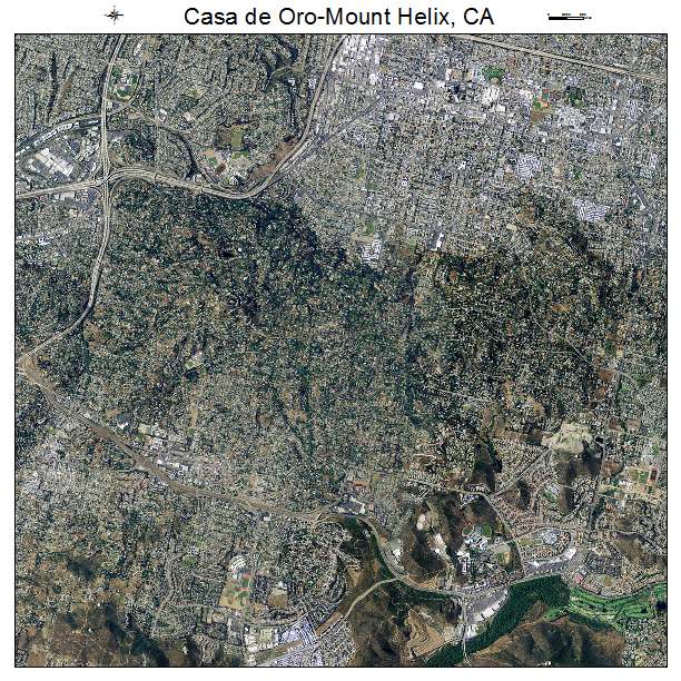 Casa de Oro Mount Helix, CA air photo map