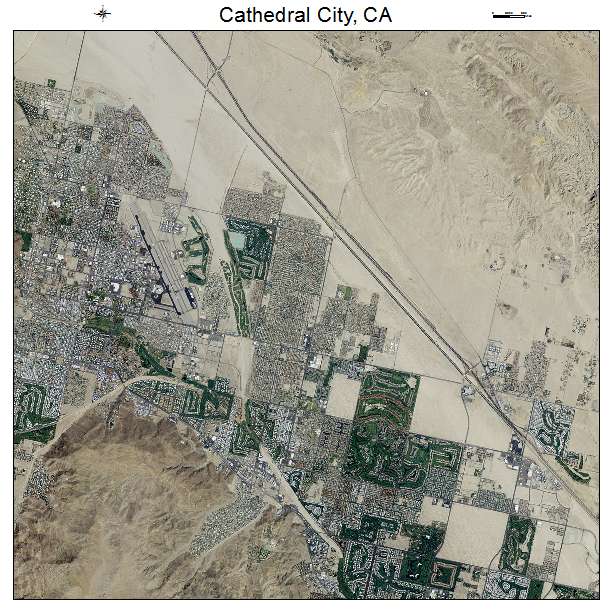 Cathedral City, CA air photo map