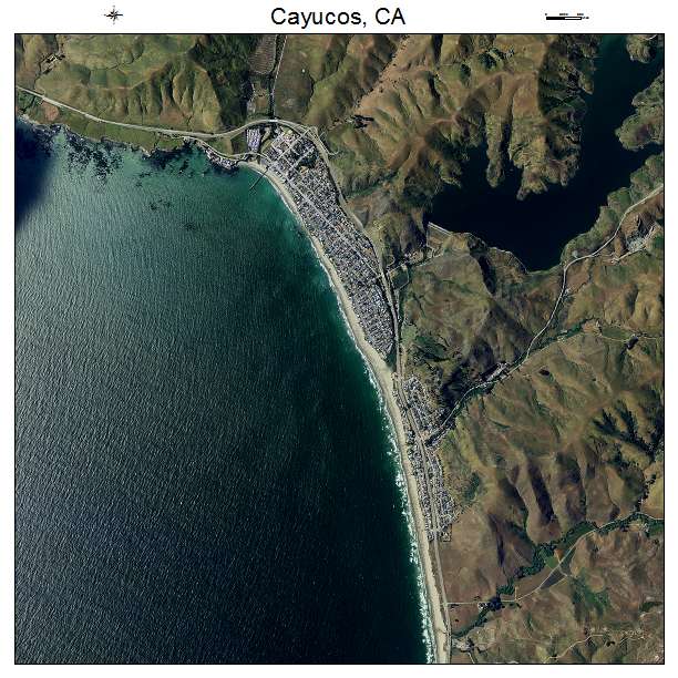 Cayucos, CA air photo map