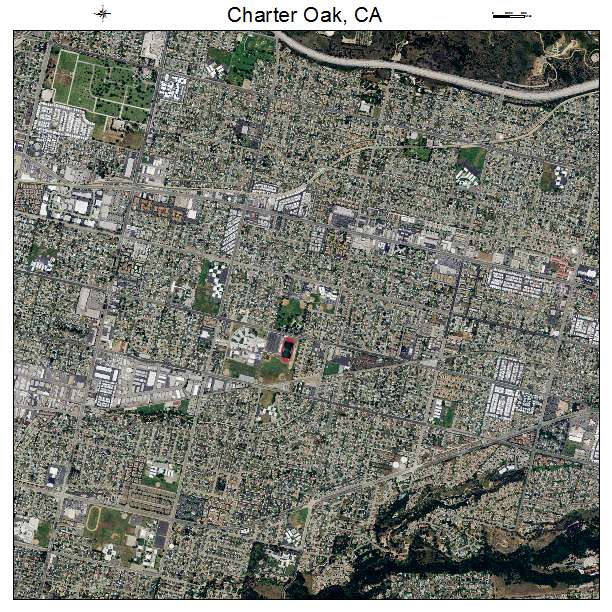 Charter Oak, CA air photo map